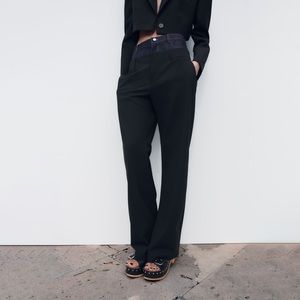 Zara Limited Edition contrasting pants NWT